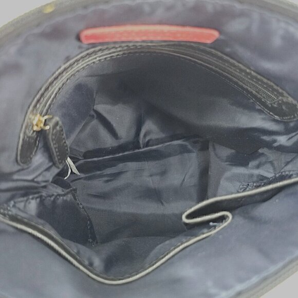 Tommy Hilfiger Brown and Black Striped Sateen Twill Fabric Crossbody - Picture 10 of 15